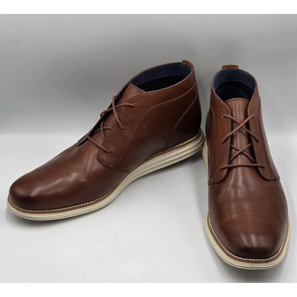 Cole Haan Men's 12M Original Grand Chukka Boot Woodbury/Ivory Style C28213